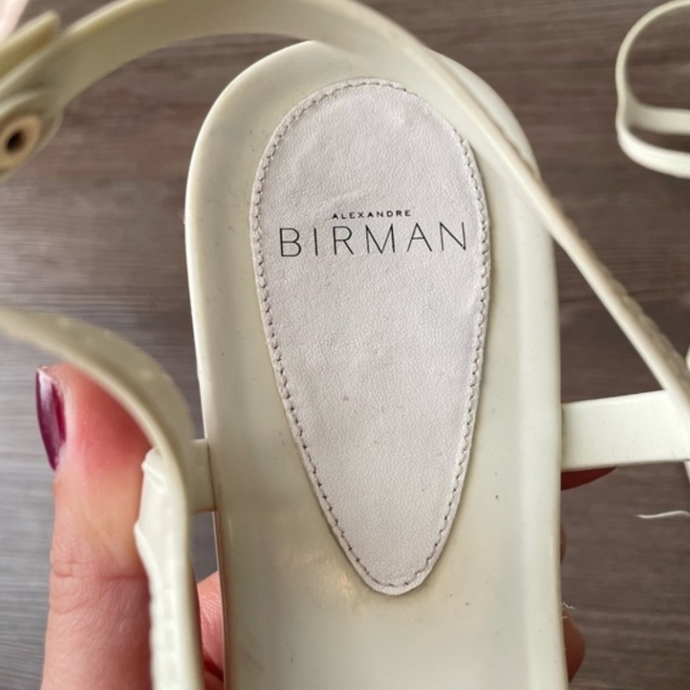 Alexandre Birman Jerry Sandals White Thong T strap Jelly Sandals Size 41 - Picture 5 of 9